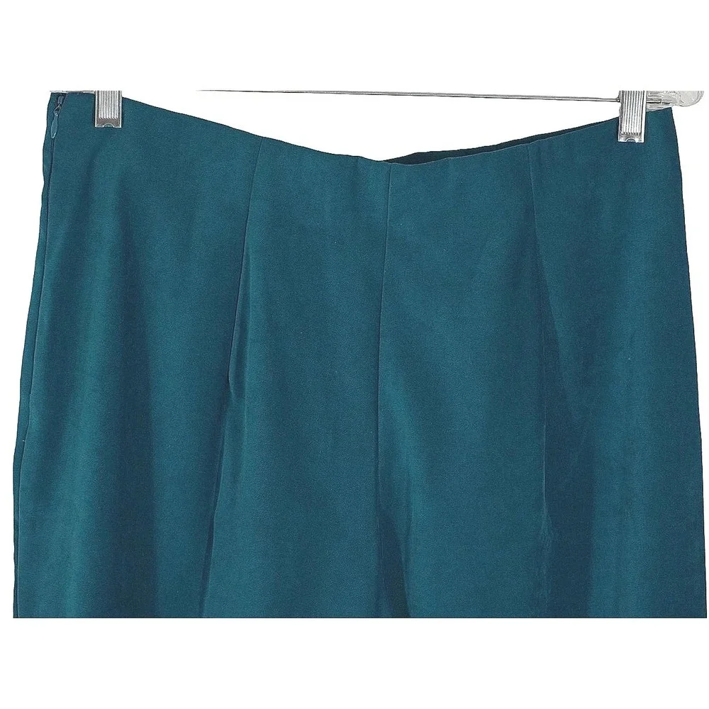 Briggs Pant Suit Womens PL Teal Blue Faux Suede Zip Jacket‎ Straight Leg 2 Piece